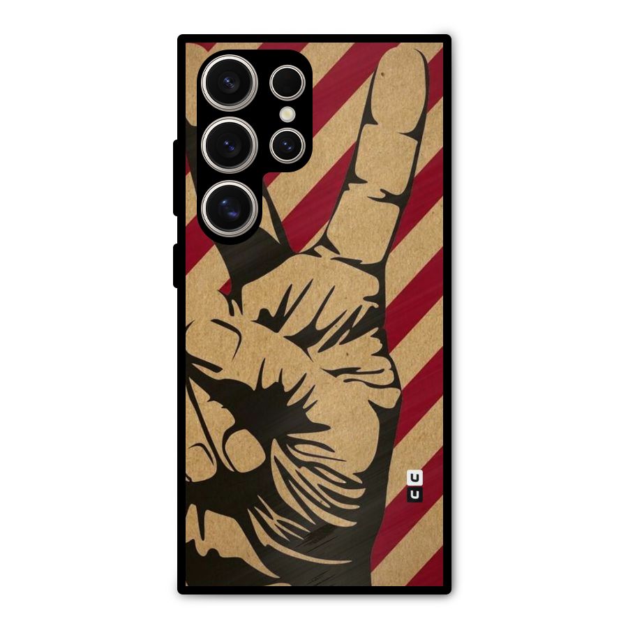 Peace Stripes Metal Back Case for Galaxy S24 Ultra