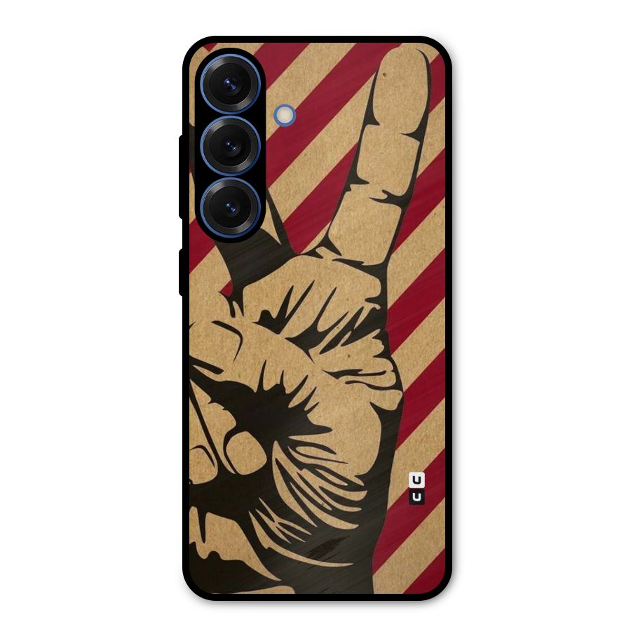 Peace Stripes Metal Back Case for Galaxy S25