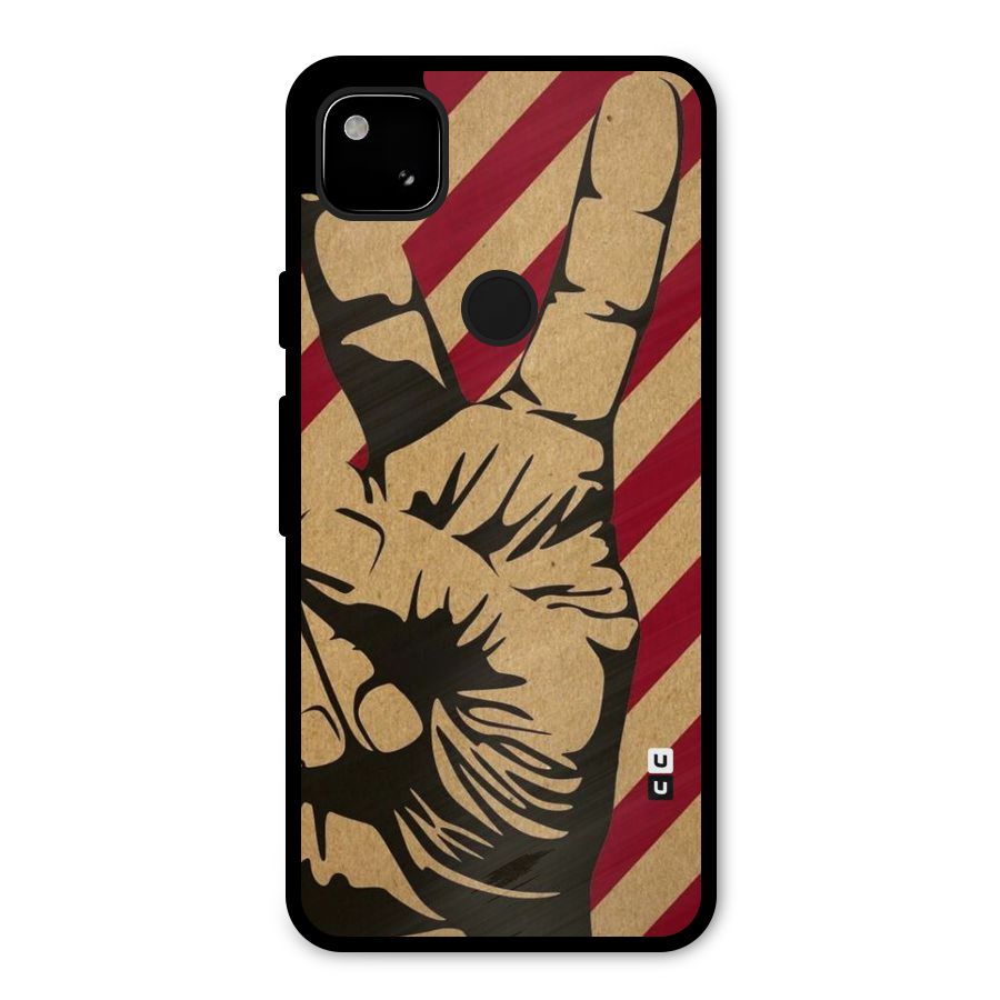 Peace Stripes Metal Back Case for Google Pixel 4a