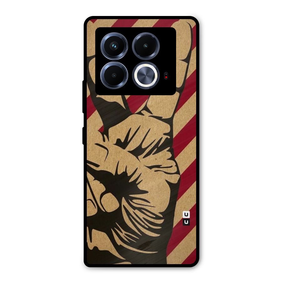 Peace Stripes Metal Back Case for Infinix Note 40 5G