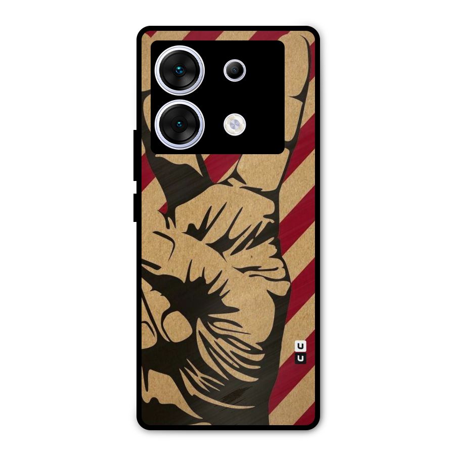Peace Stripes Metal Back Case for Infinix Zero 30 5G