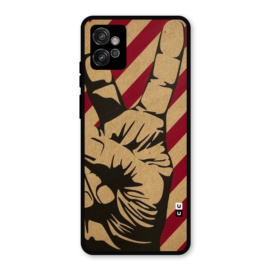 Peace Stripes Metal Back Case for Moto G32