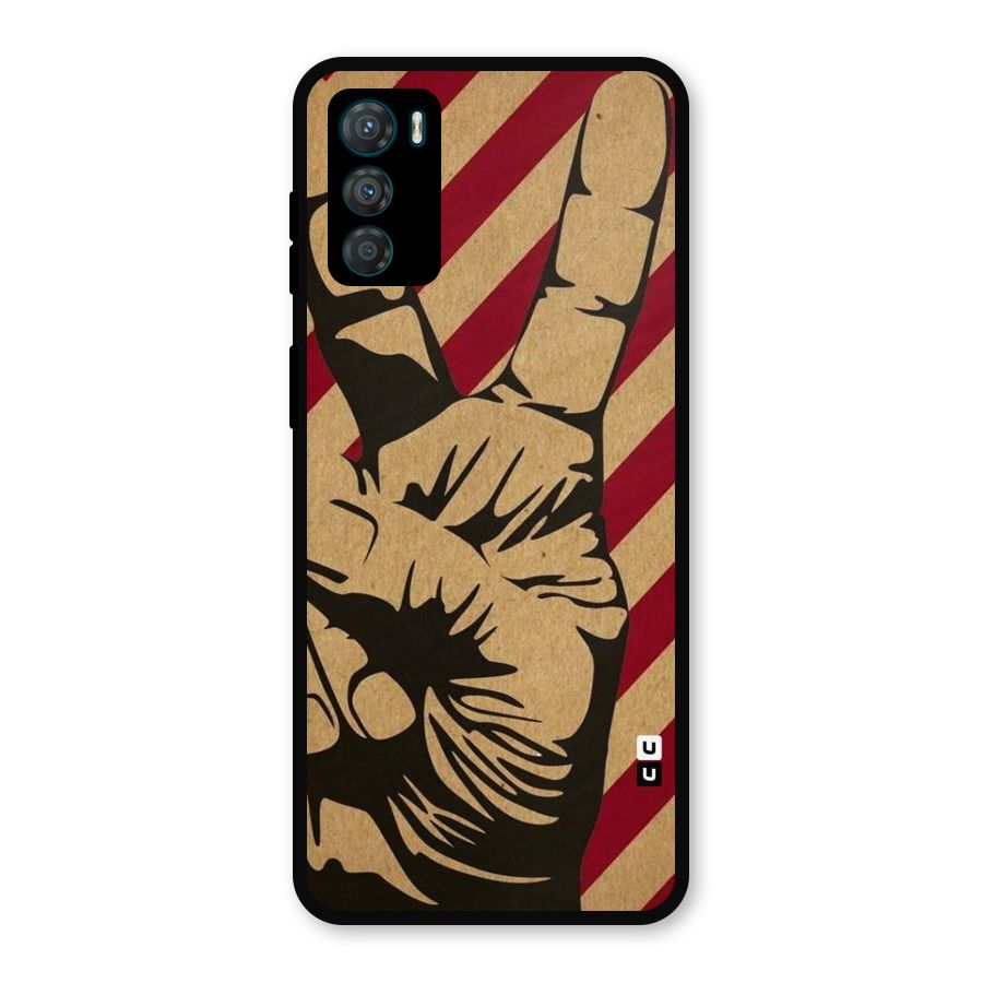 Peace Stripes Metal Back Case for Moto G42