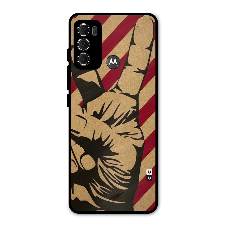 Peace Stripes Metal Back Case for Moto G60