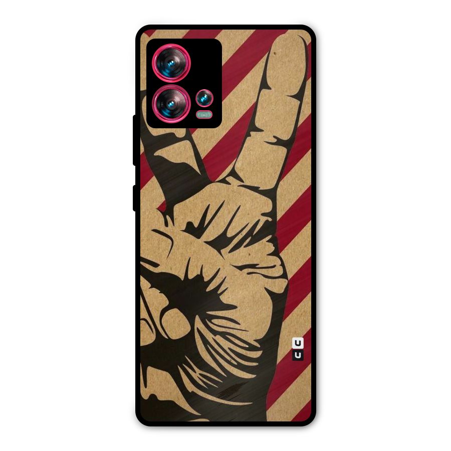 Peace Stripes Metal Back Case for Motorola Edge 30 Fusion