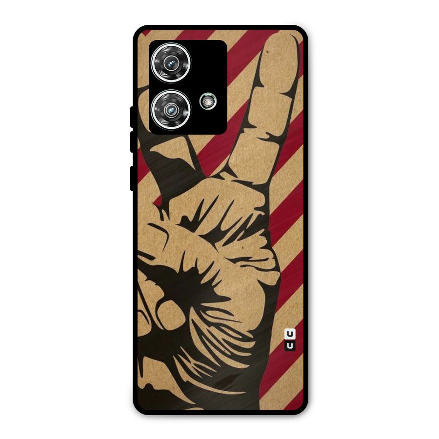 Peace Stripes Metal Back Case for Motorola Edge 40 Neo