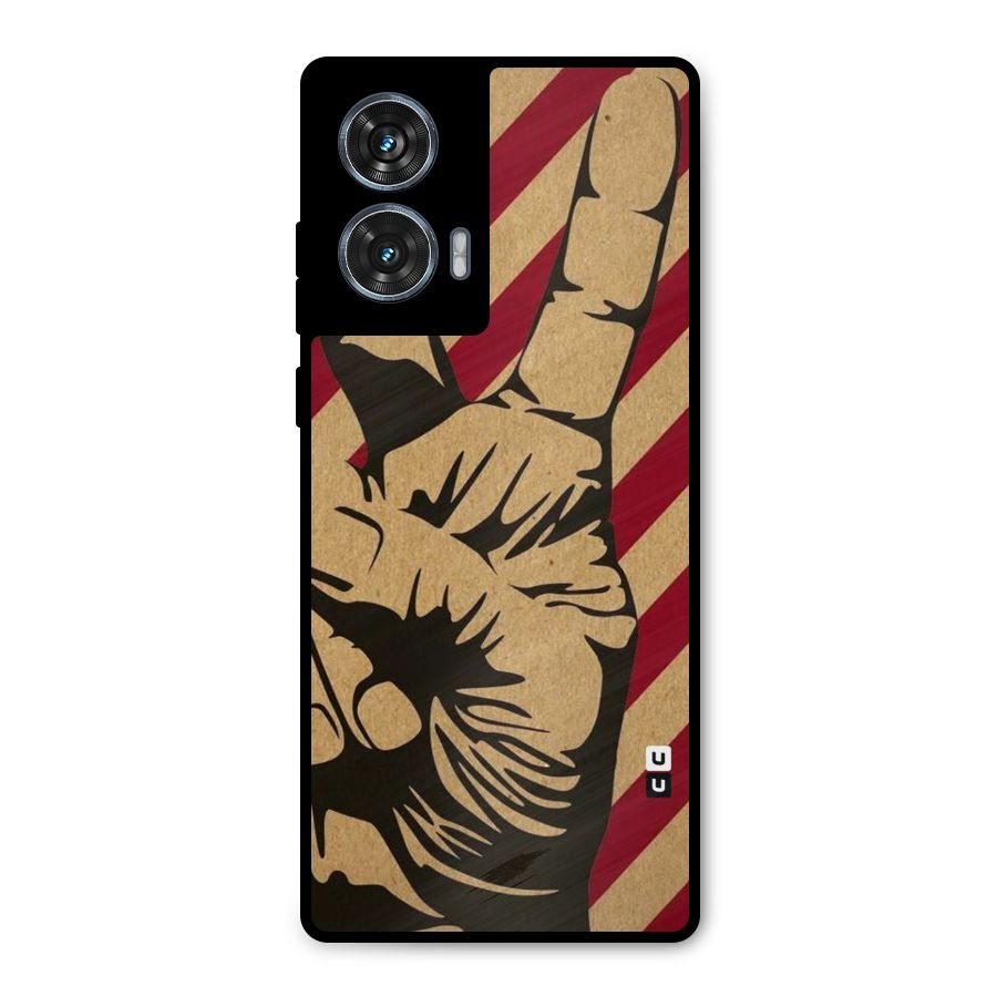 Peace Stripes Metal Back Case for Motorola Edge 50 Fusion