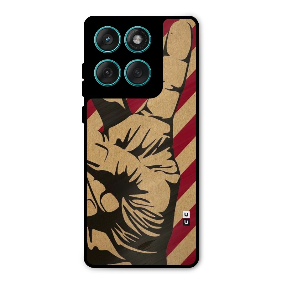 Peace Stripes Metal Back Case for Motorola Edge 60