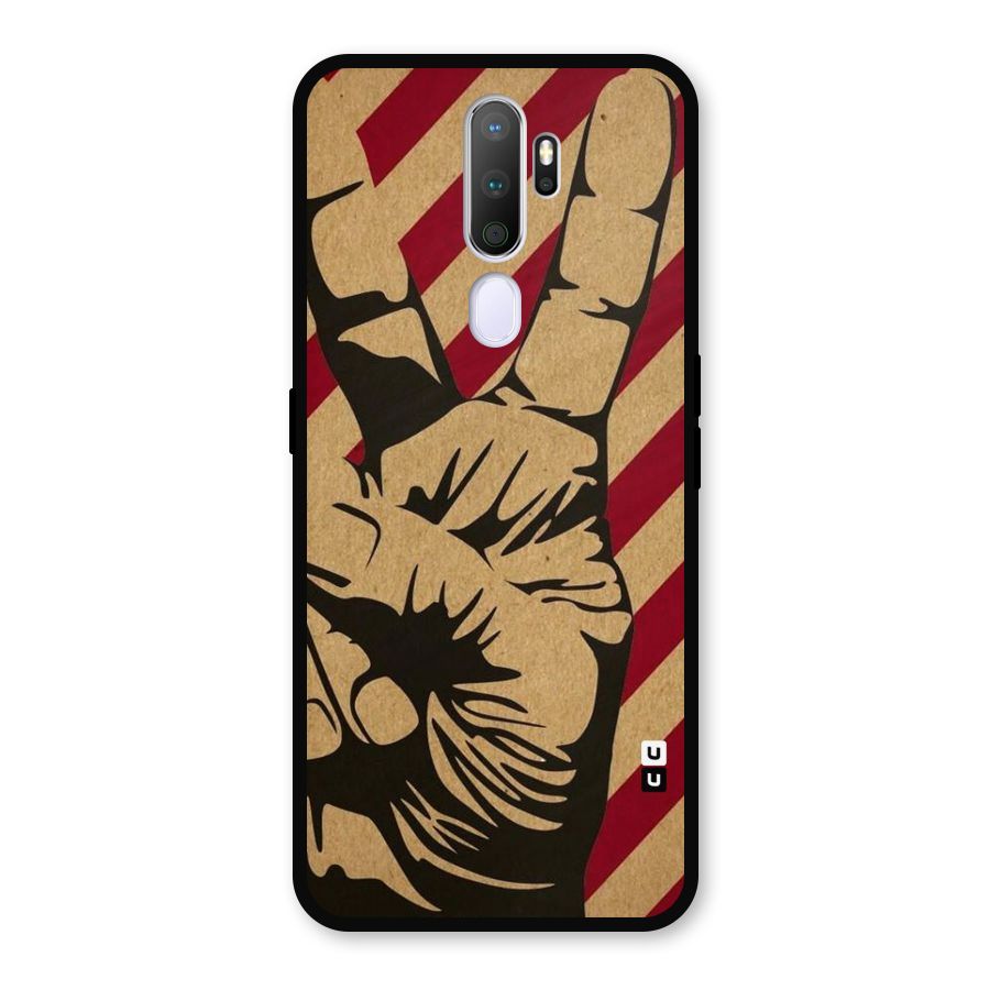 Peace Stripes Metal Back Case for Oppo A9 (2020)
