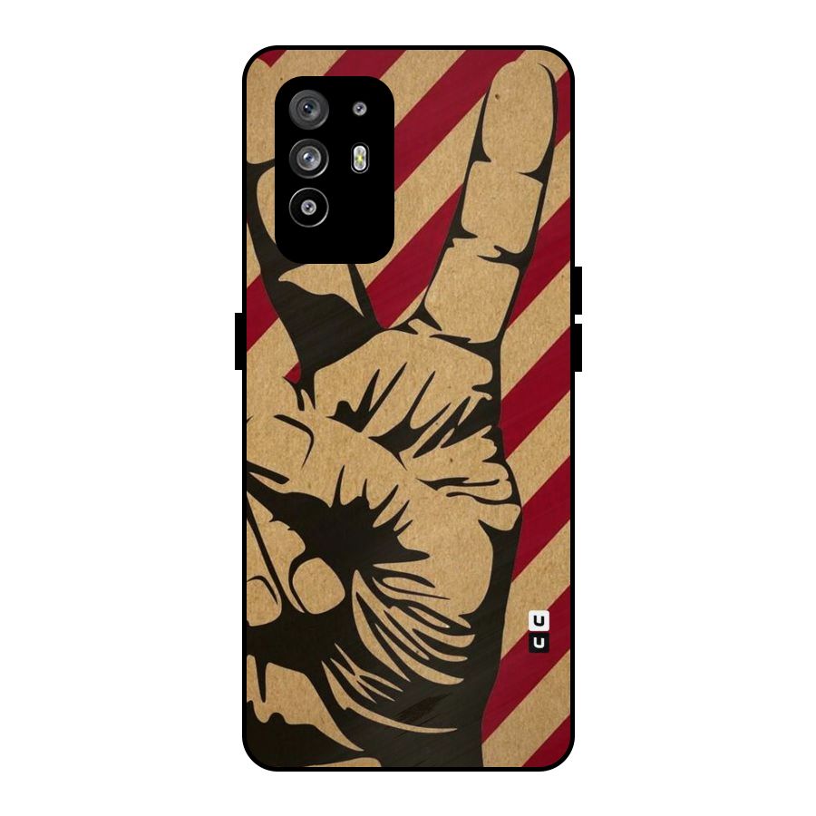 Peace Stripes Metal Back Case for Oppo F19 Pro Plus 5G