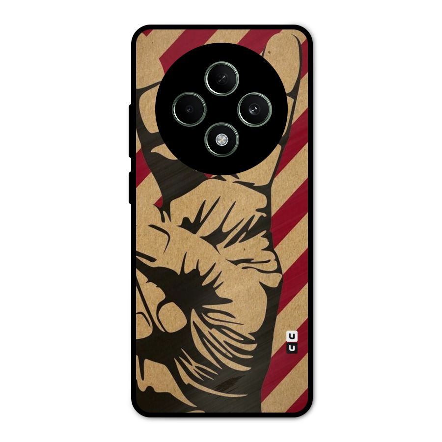 Peace Stripes Metal Back Case for Oppo F27