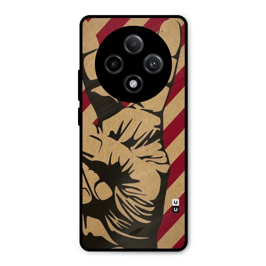 Peace Stripes Metal Back Case for Oppo F27 Pro Plus