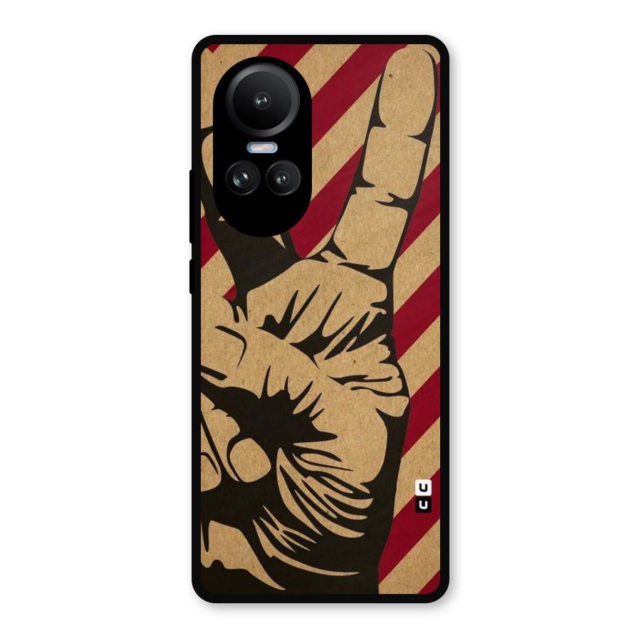 Peace Stripes Metal Back Case for Oppo Reno10