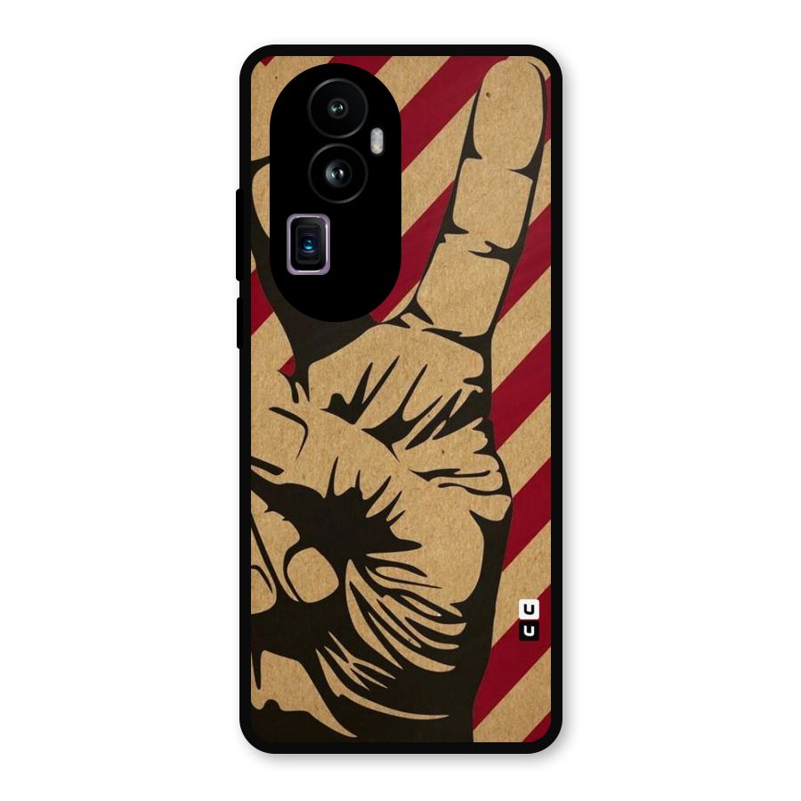 Peace Stripes Metal Back Case for Oppo Reno10 Pro Plus