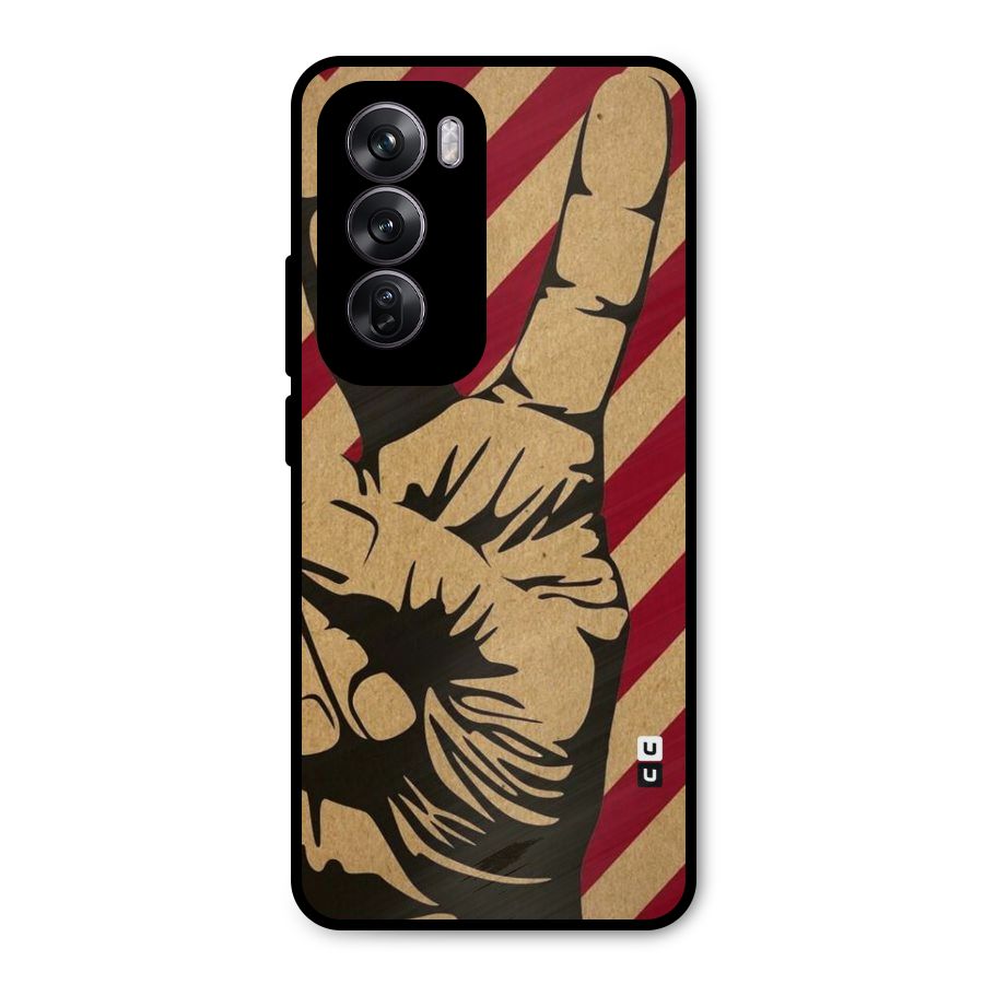 Peace Stripes Metal Back Case for Oppo Reno12 Pro