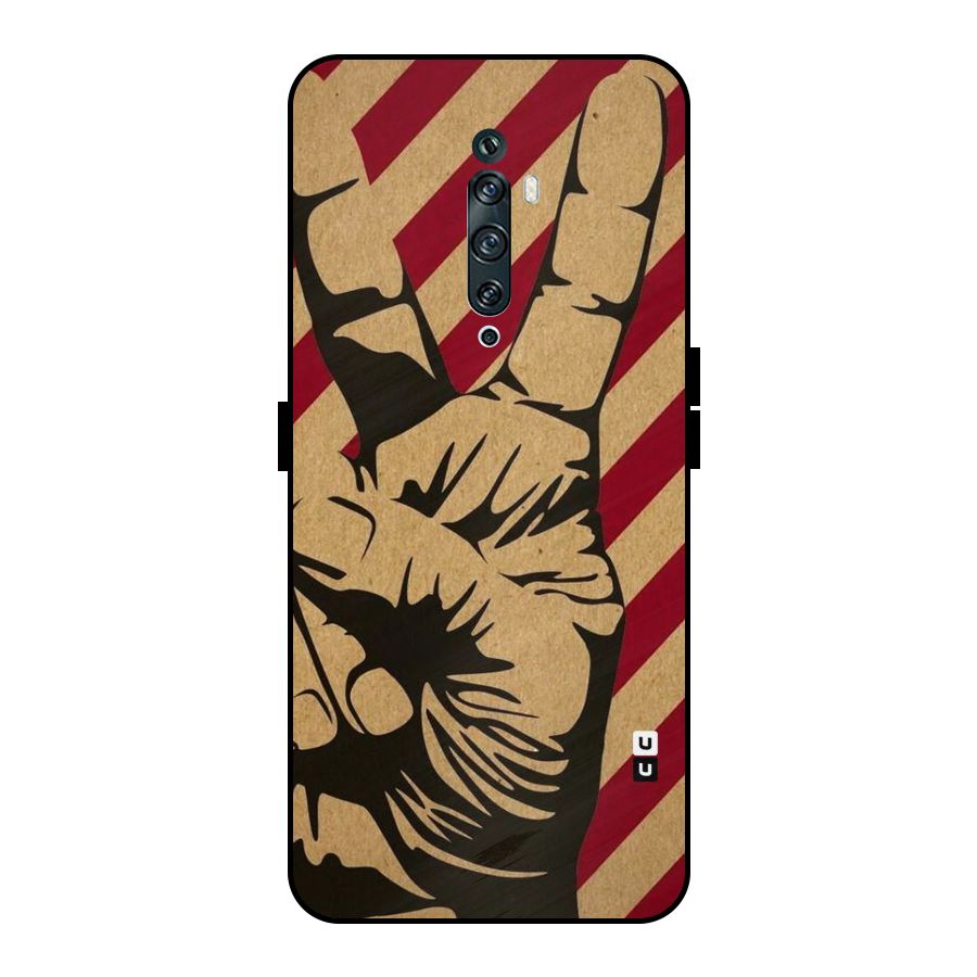 Peace Stripes Metal Back Case for Oppo Reno2 Z