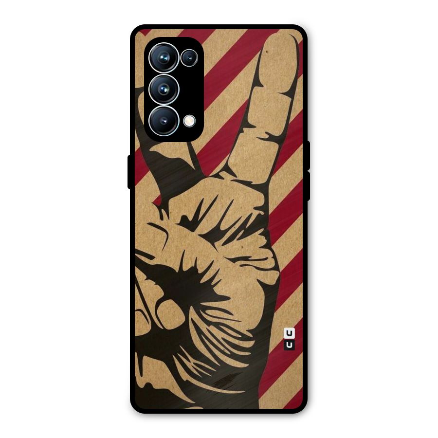 Peace Stripes Metal Back Case for Oppo Reno5 Pro 5G