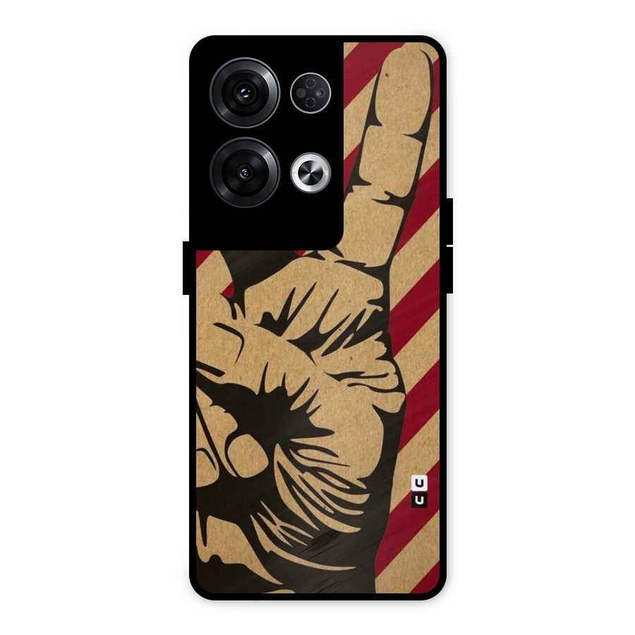 Peace Stripes Metal Back Case for Oppo Reno8 Pro 5G