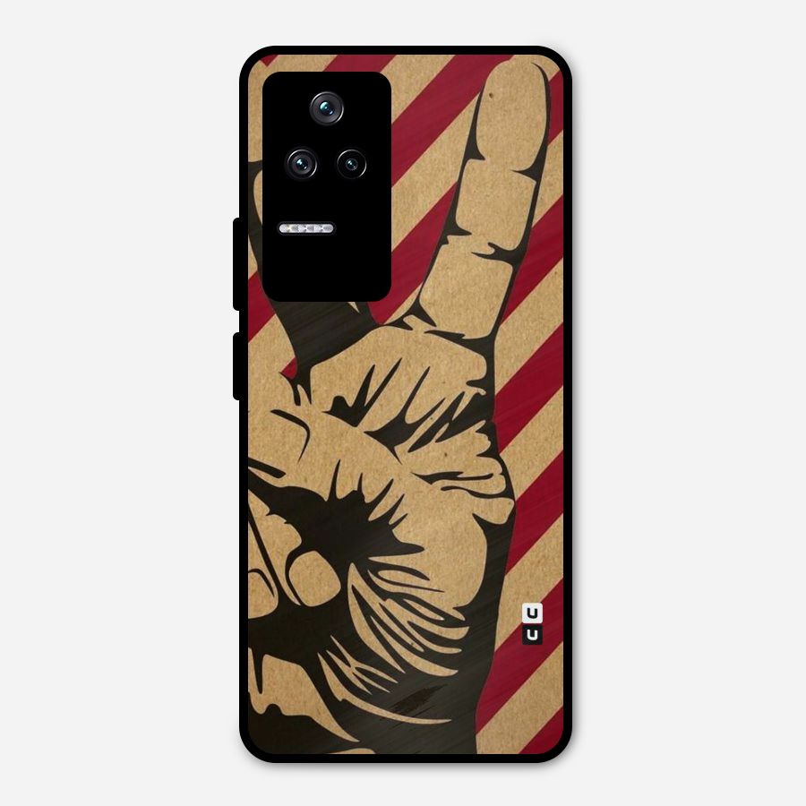 Peace Stripes Metal Back Case for Poco F4 5G