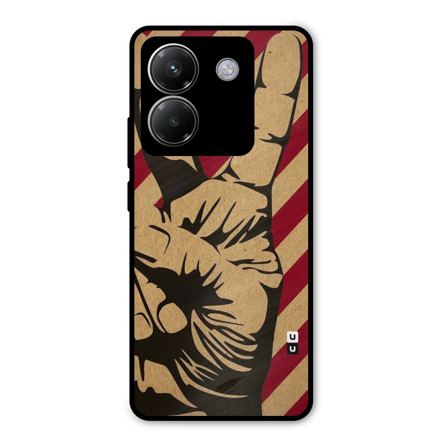 Peace Stripes Metal Back Case for Poco M7 Pro 5G