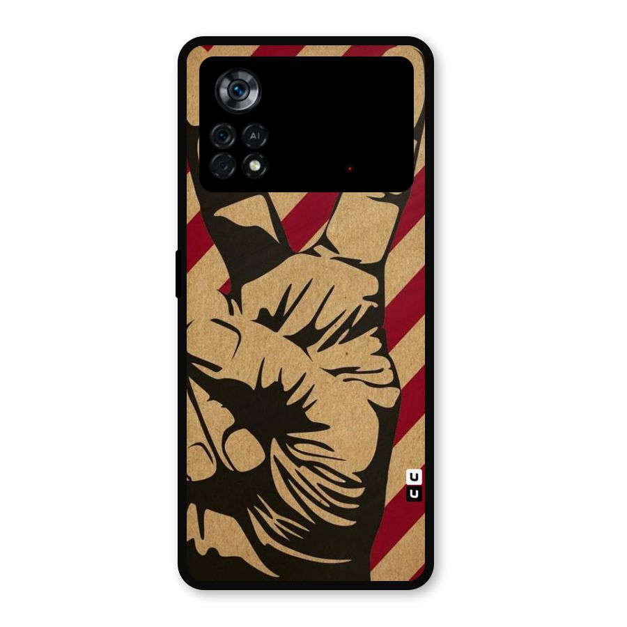 Peace Stripes Metal Back Case for Poco X4 Pro 5G