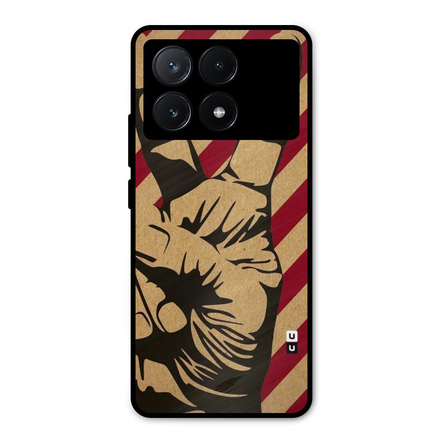 Peace Stripes Metal Back Case for Poco X6 Pro