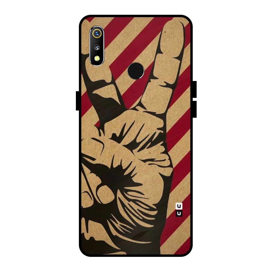 Peace Stripes Metal Back Case for Realme 3i