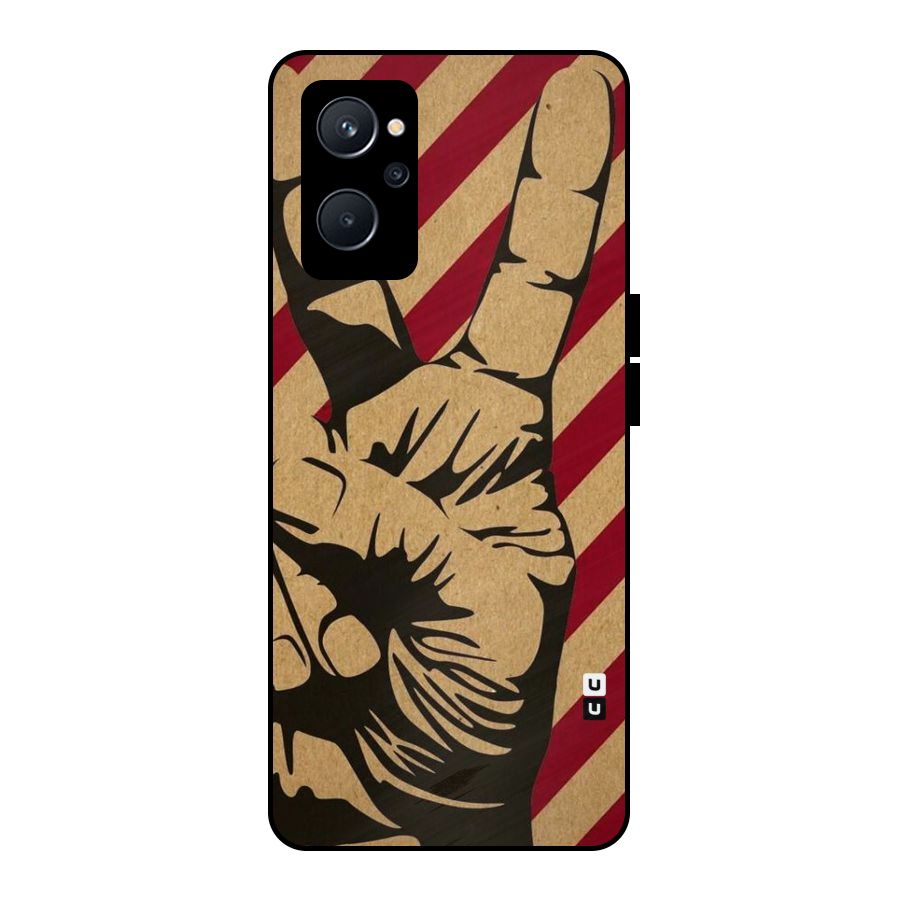 Peace Stripes Metal Back Case for Realme 9i 5G