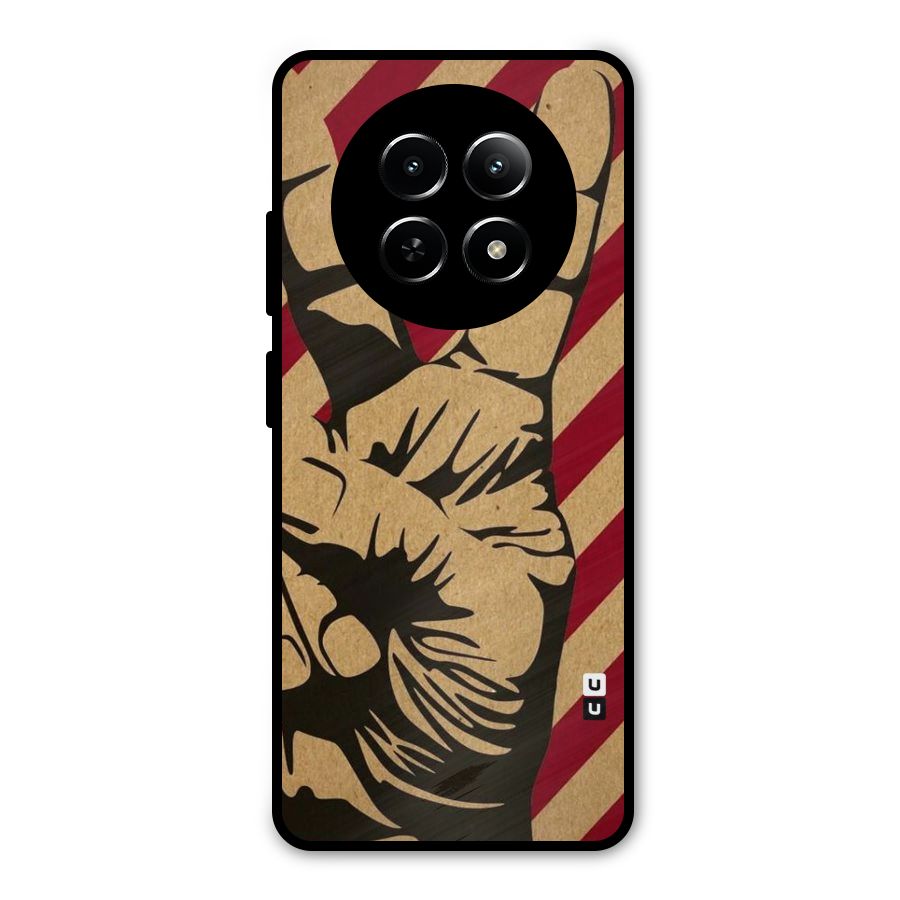 Peace Stripes Metal Back Case for Realme Narzo 70x 5G