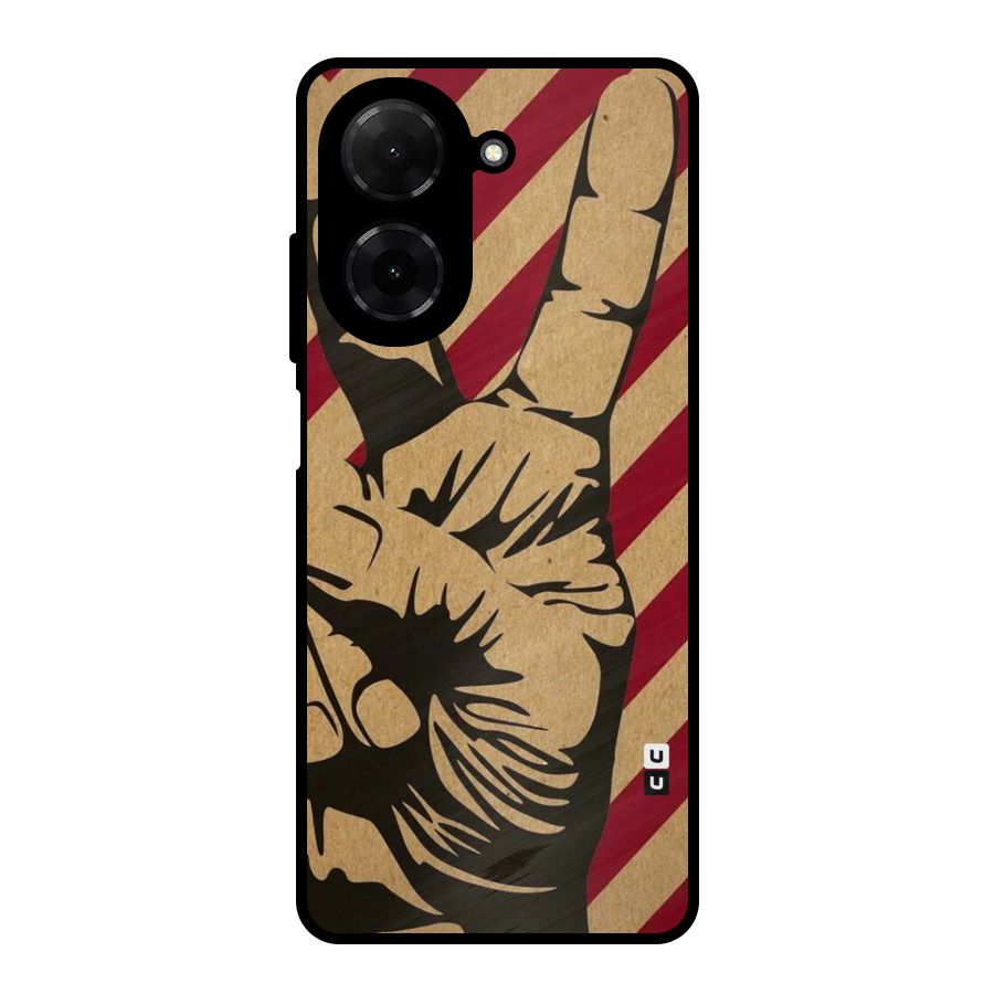 Peace Stripes Metal Back Case for Redmi A5 4G