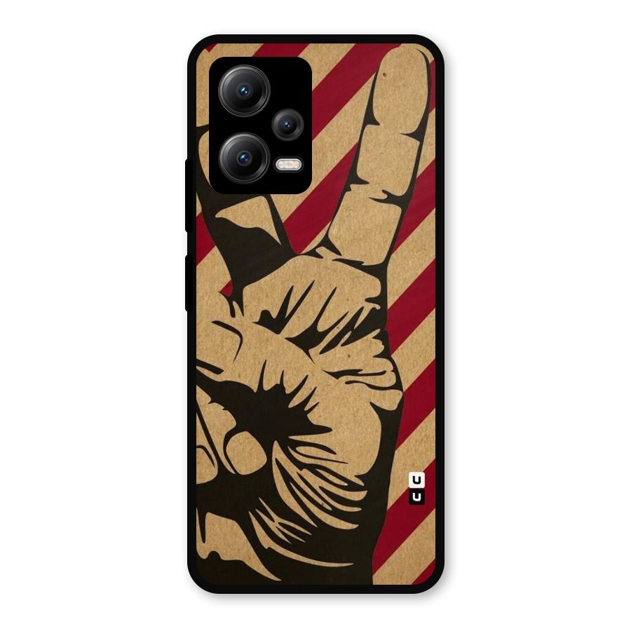 Peace Stripes Metal Back Case for Redmi Note 12 5G
