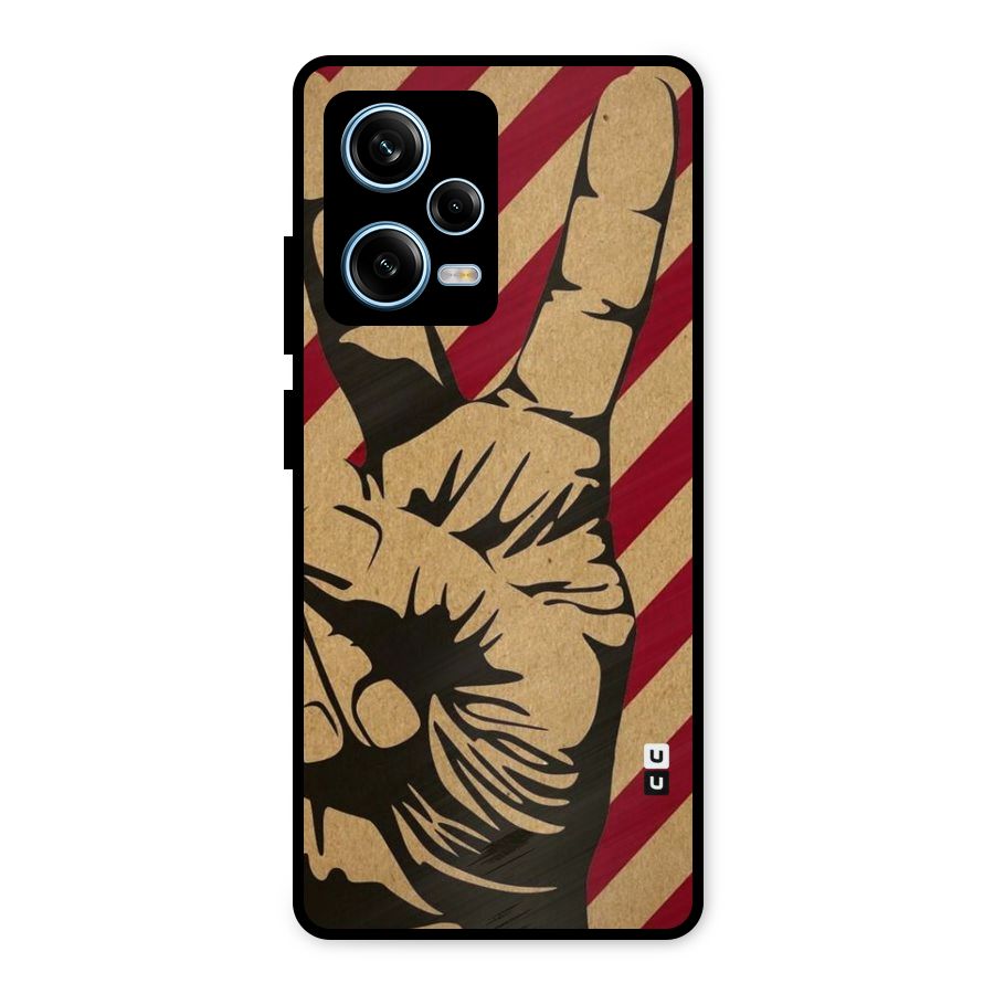 Peace Stripes Metal Back Case for Redmi Note 12 Pro