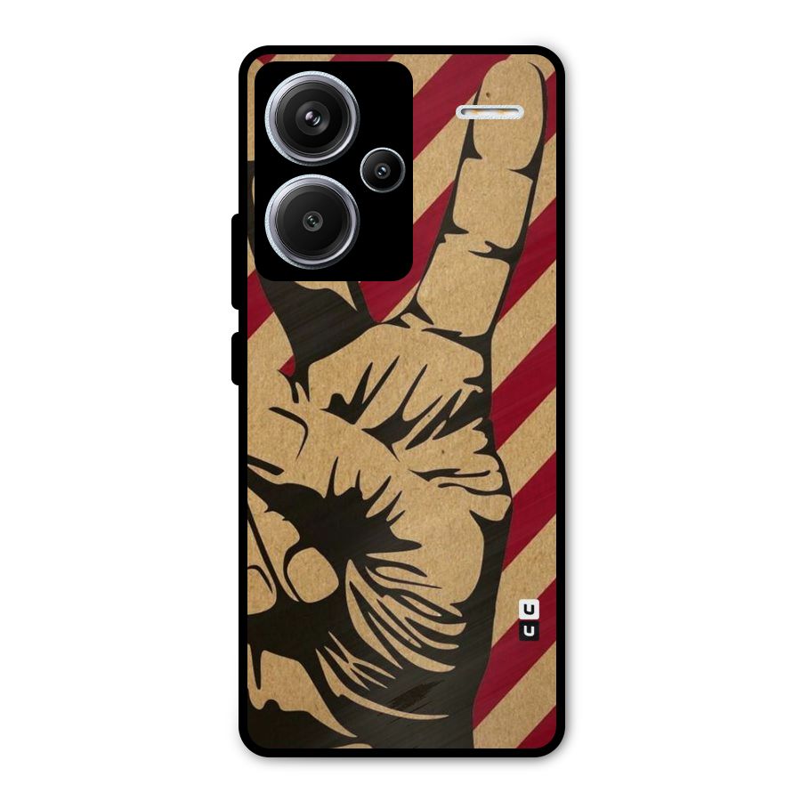 Peace Stripes Metal Back Case for Redmi Note 13 Pro Plus