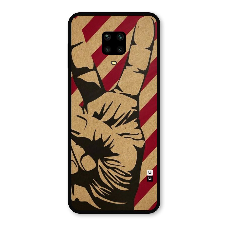 Peace Stripes Metal Back Case for Redmi Note 9 Pro