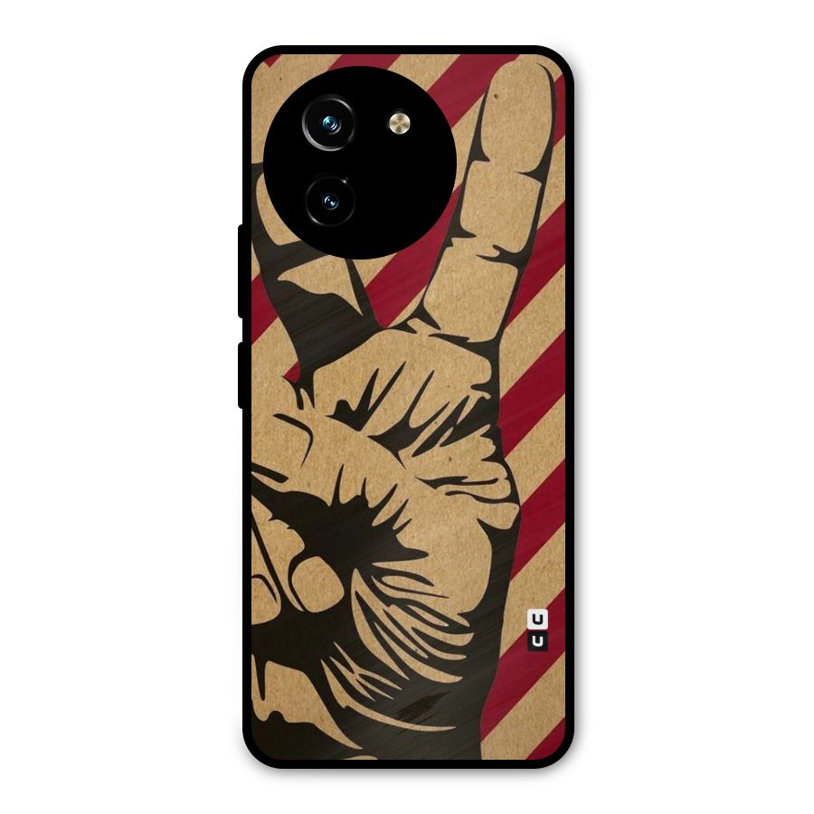 Peace Stripes Metal Back Case for Vivo T3x