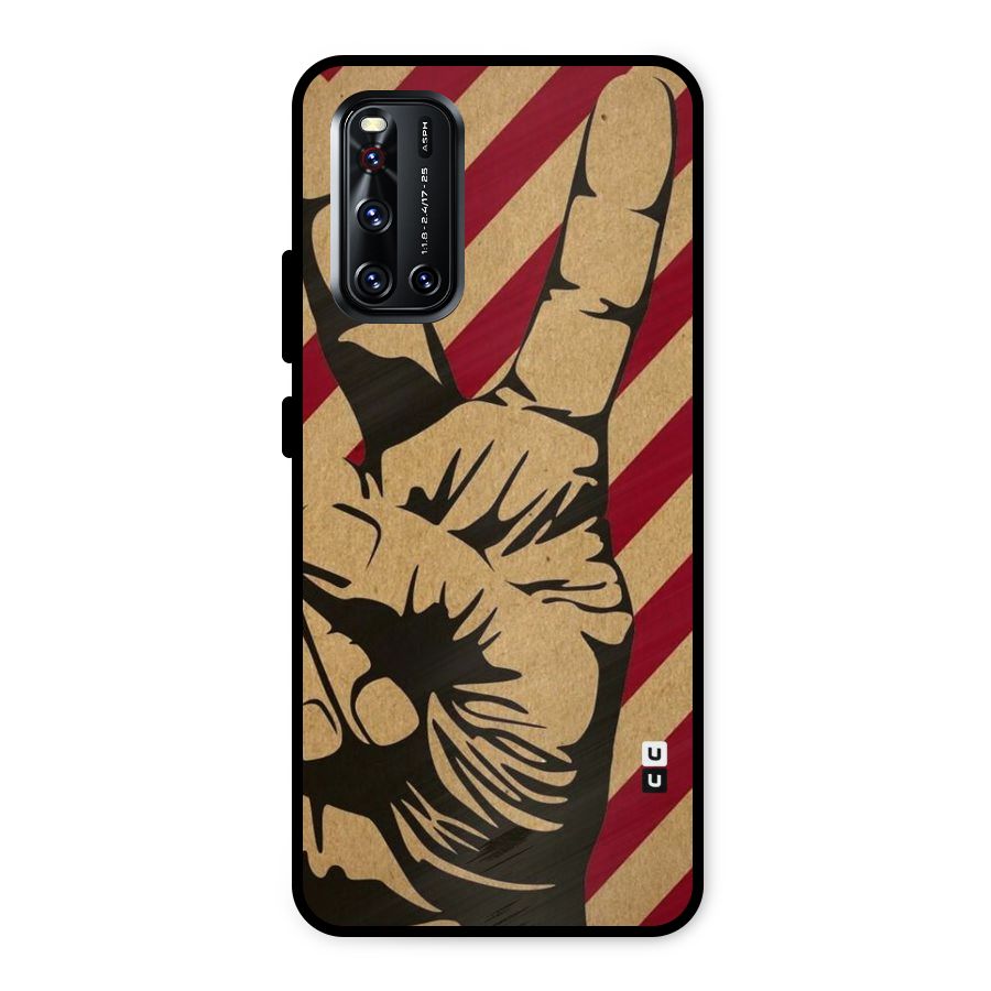 Peace Stripes Metal Back Case for Vivo V19