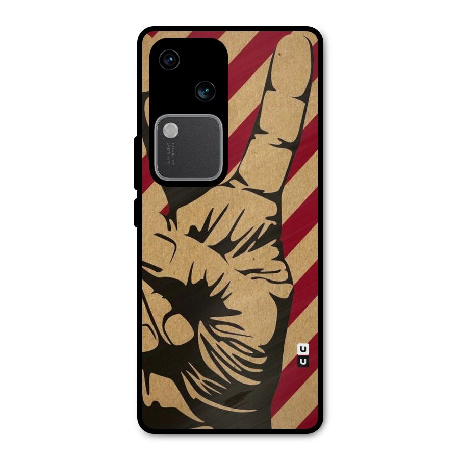 Peace Stripes Metal Back Case for Vivo V30