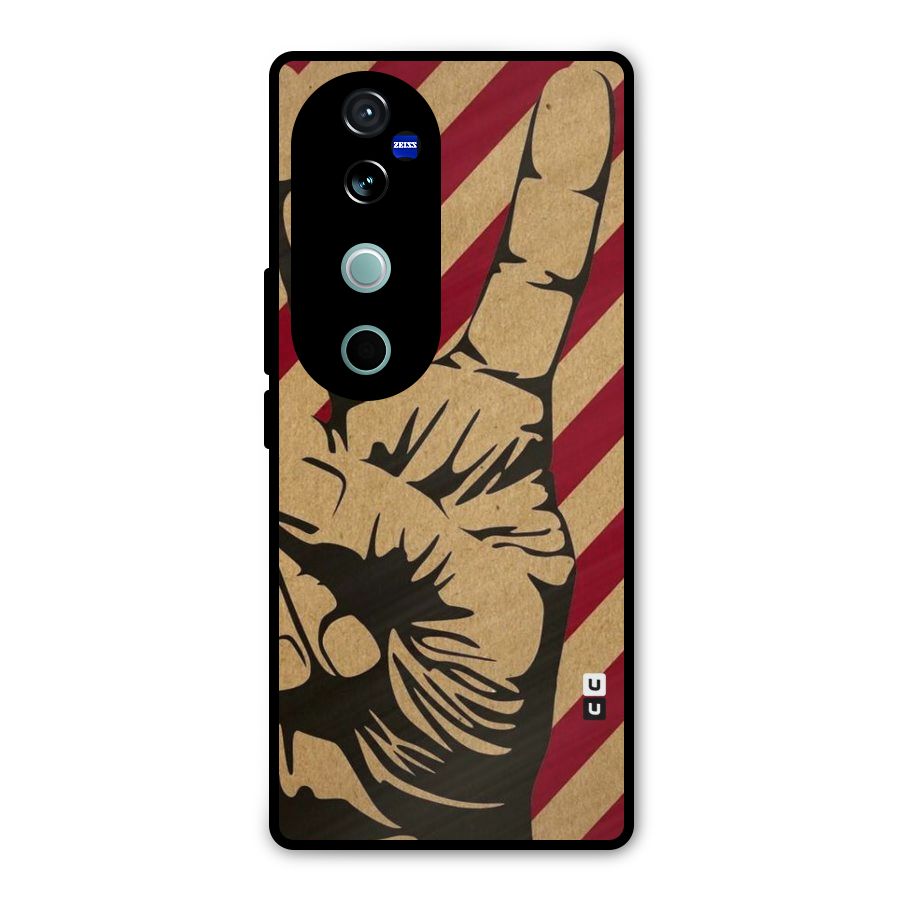 Peace Stripes Metal Back Case for Vivo V40