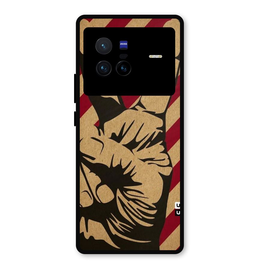 Peace Stripes Metal Back Case for Vivo X80