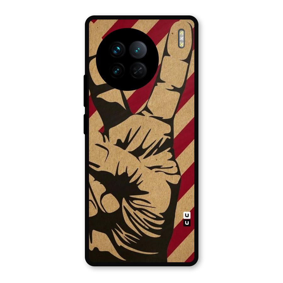 Peace Stripes Metal Back Case for Vivo X90