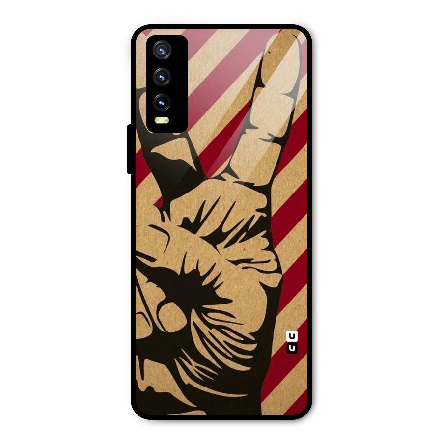 Peace Stripes Metal Back Case for Vivo Y20