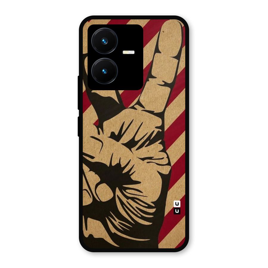 Peace Stripes Metal Back Case for Vivo Y22