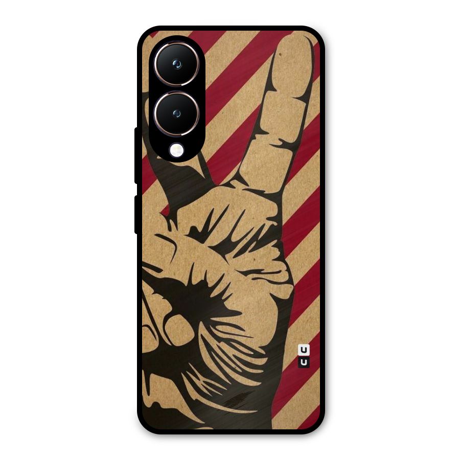Peace Stripes Metal Back Case for Vivo Y28