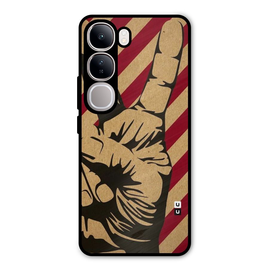 Peace Stripes Metal Back Case for Vivo Y300