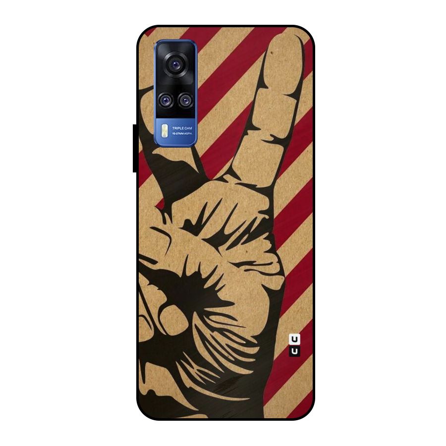 Peace Stripes Metal Back Case for Vivo Y51