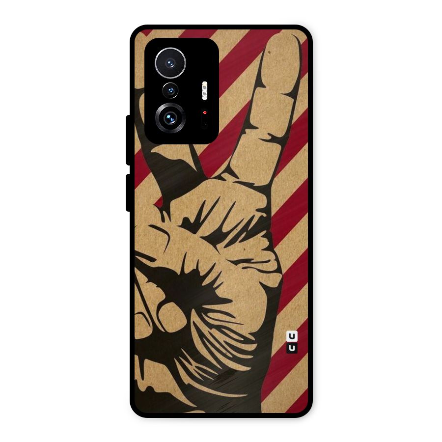 Peace Stripes Metal Back Case for Xiaomi 11T Pro