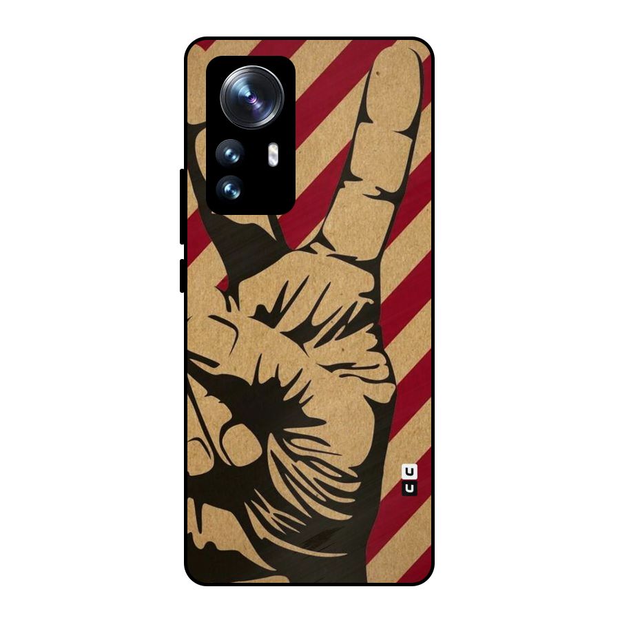 Peace Stripes Metal Back Case for Xiaomi 12 Pro
