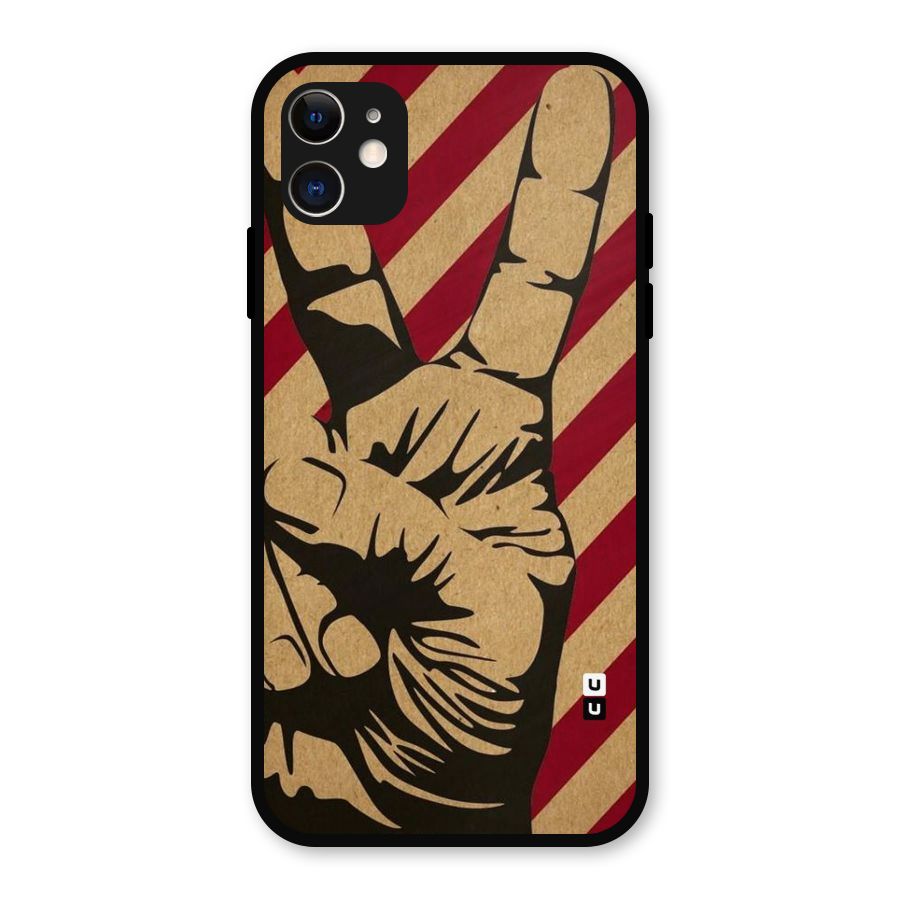 Peace Stripes Metal Back Case for iPhone 11