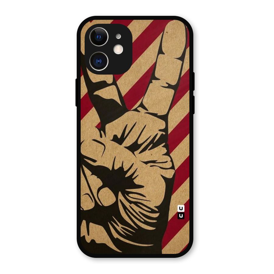 Peace Stripes Metal Back Case for iPhone 12