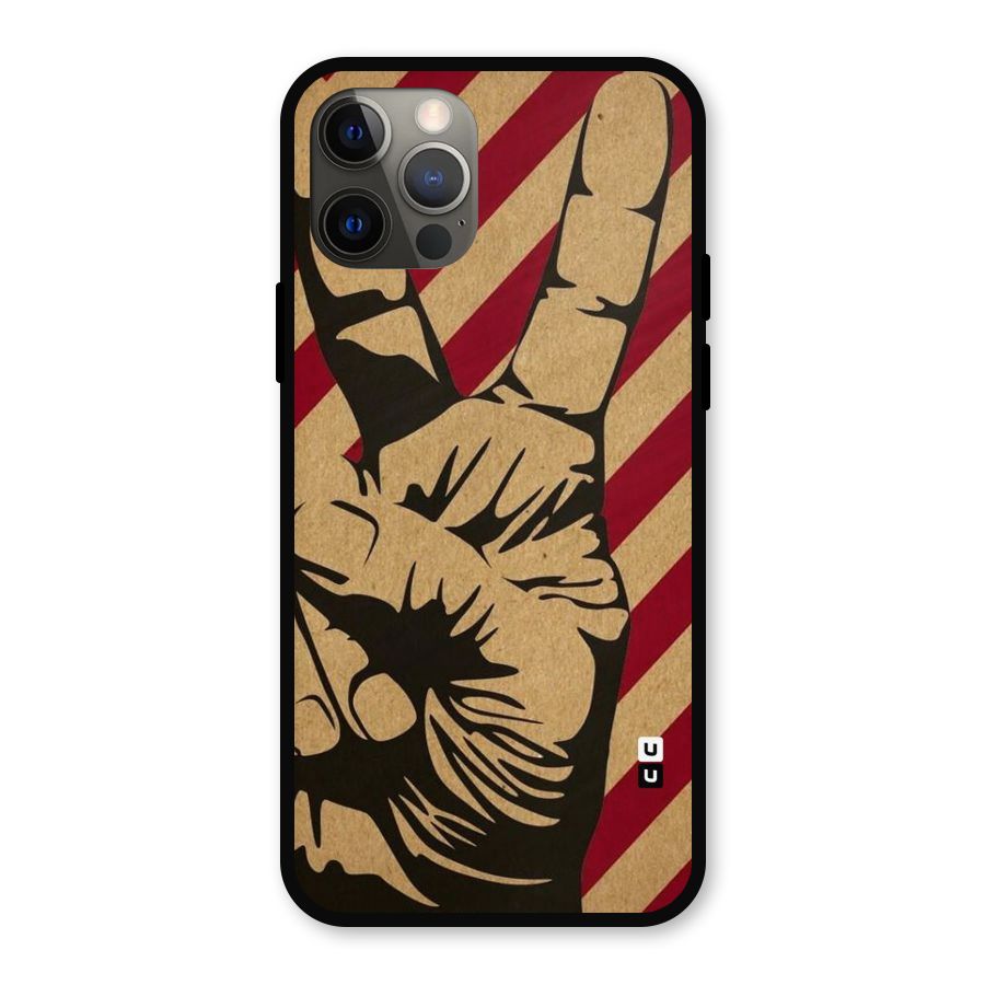 Peace Stripes Metal Back Case for iPhone 12 Pro